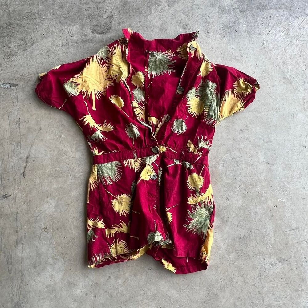 Free People Tropical Floral Print Romper Rare Women’s size  s Small